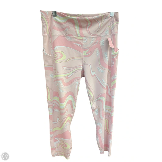 Athletic Leggings By Fabletics In Pink, Size: Xl