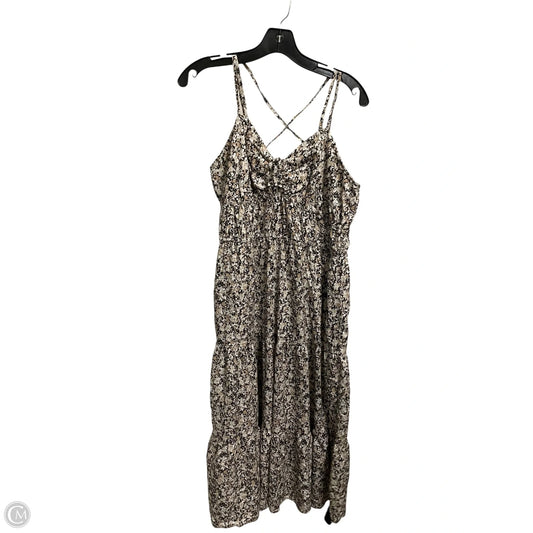 Dress Casual Midi By Time And Tru In Floral Print, Size: M