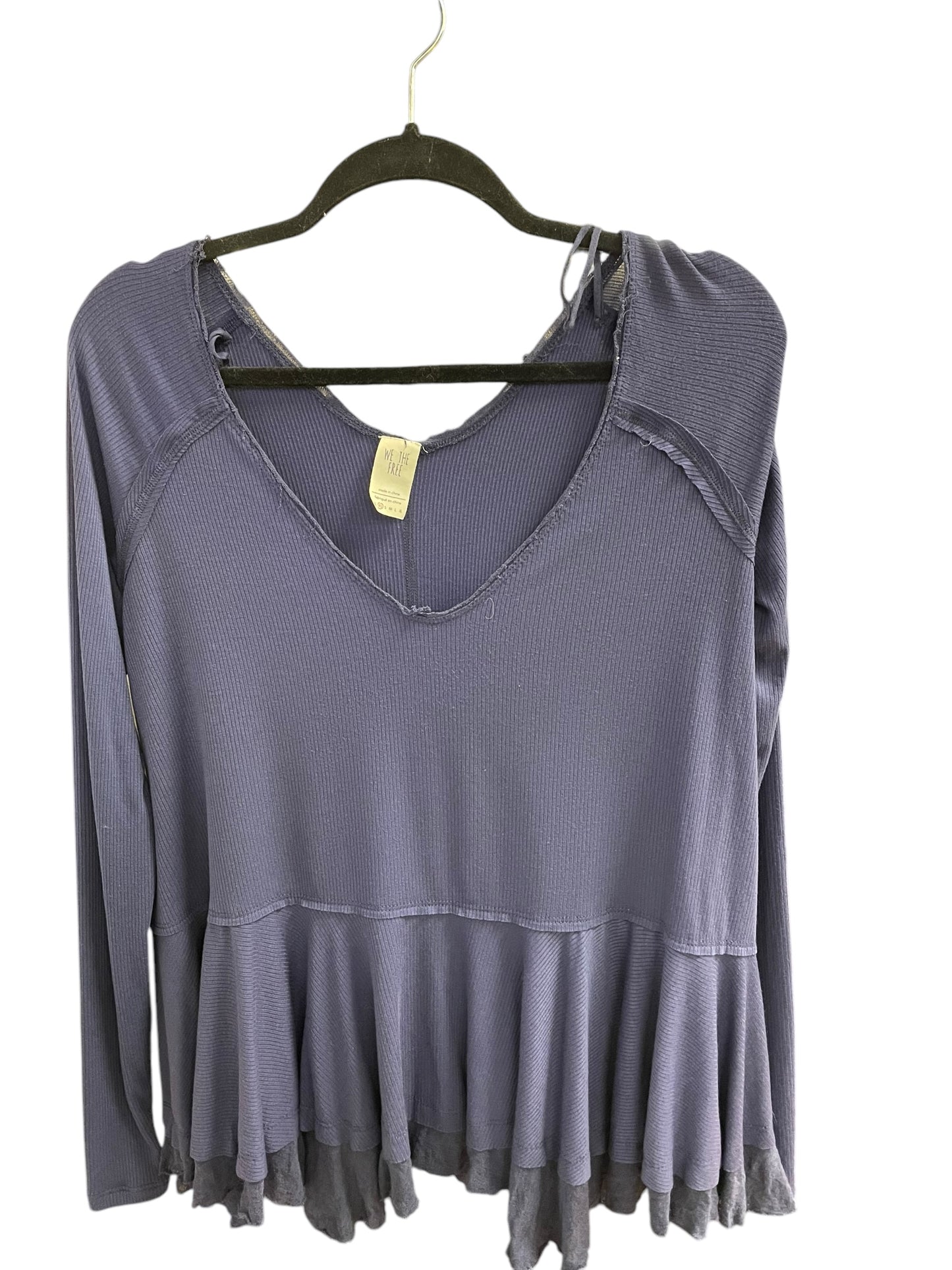 Top Long Sleeve By We The Free In Purple, Size: Xs