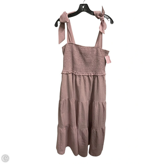 Dress Casual Midi By Listicle In Pink, Size: L