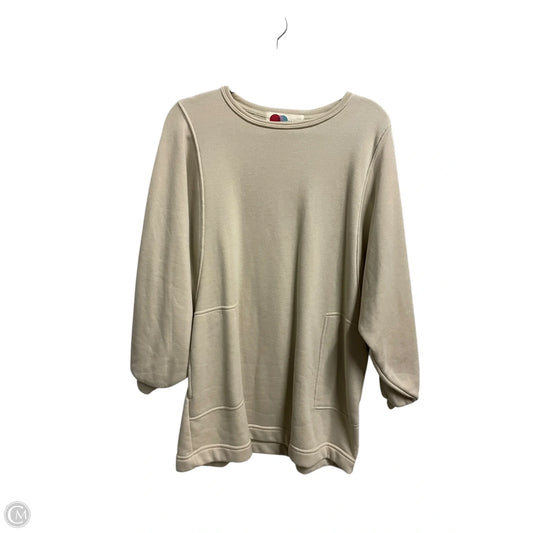 Sweatshirt Crewneck By Free People In Tan, Size: Xs