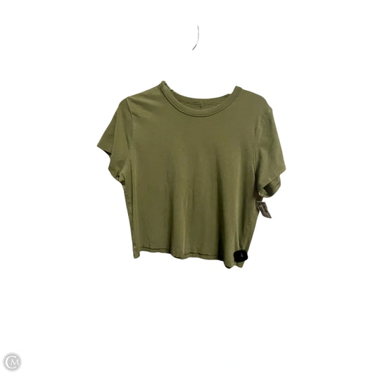 Athletic Top Short Sleeve By Lululemon In Green, Size: M