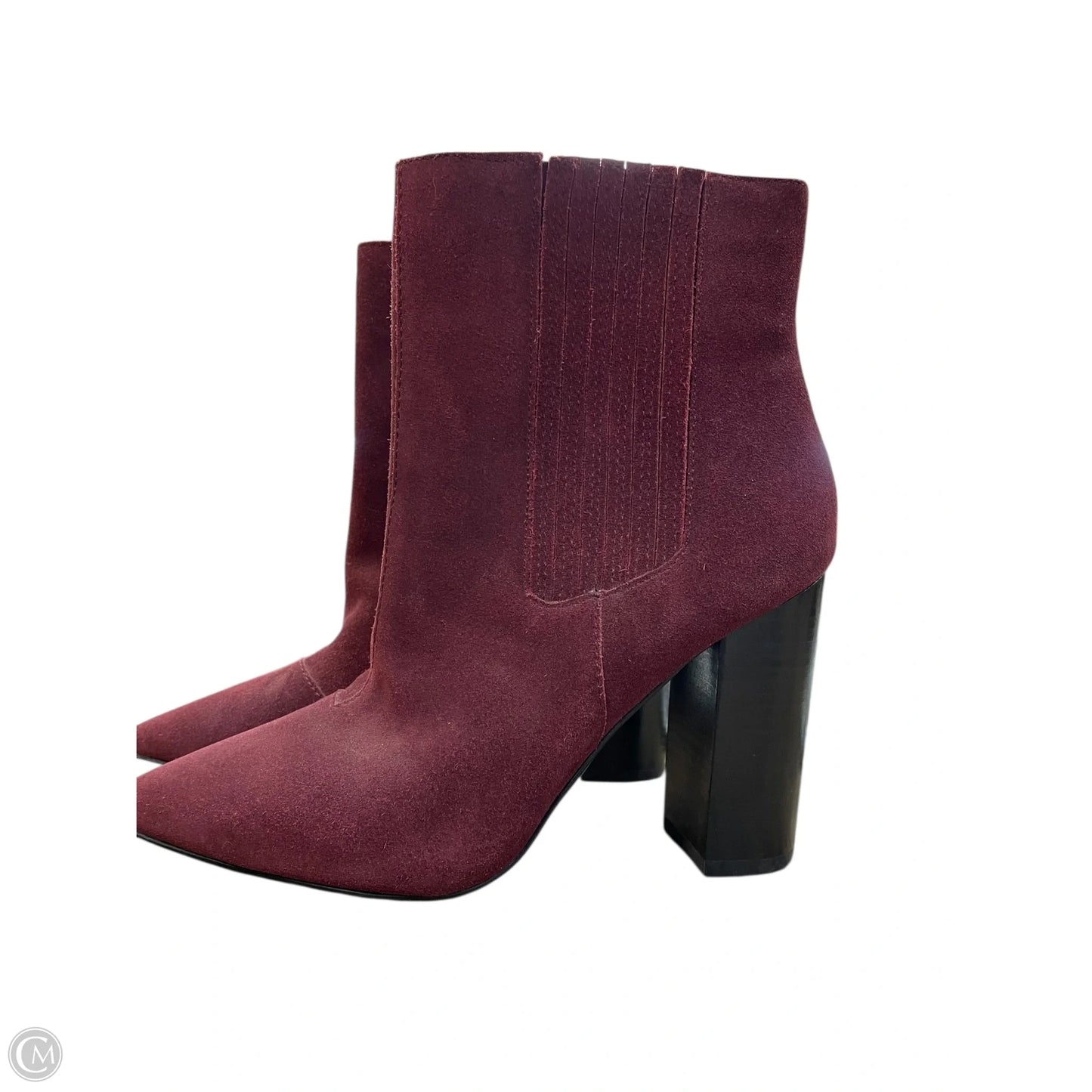 Boots Ankle Heels By Clothes Mentor In Red, Size: 10