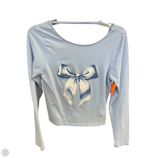 Top Long Sleeve By Madden Girl In Blue, Size: L
