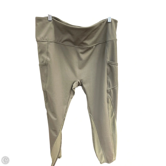 Athletic Leggings By Zuda In Green, Size: 1x