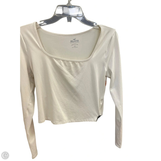 Top Long Sleeve Basic By Hollister In Cream, Size: L