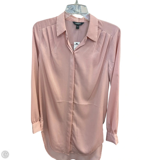 Top Long Sleeve By Express In Pink, Size: S