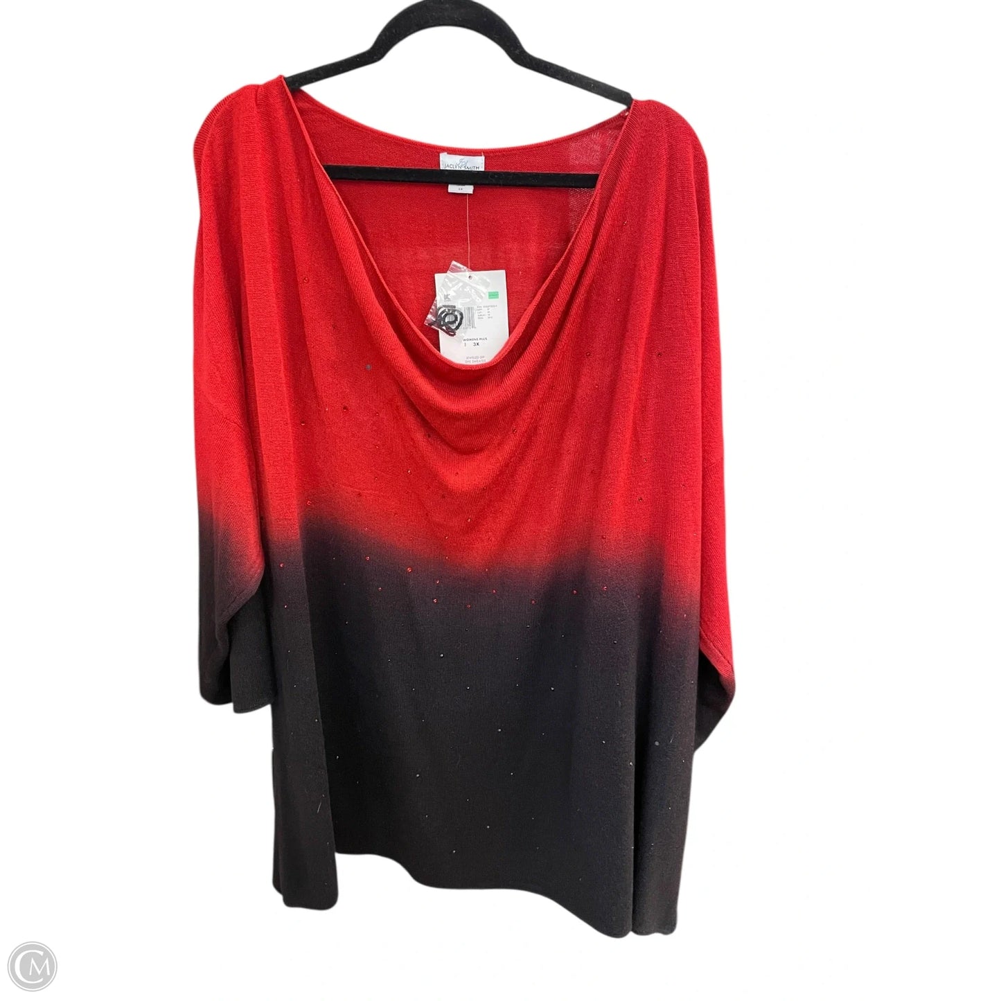 Top Long Sleeve By Jaclyn Smith In Red, Size: 3x