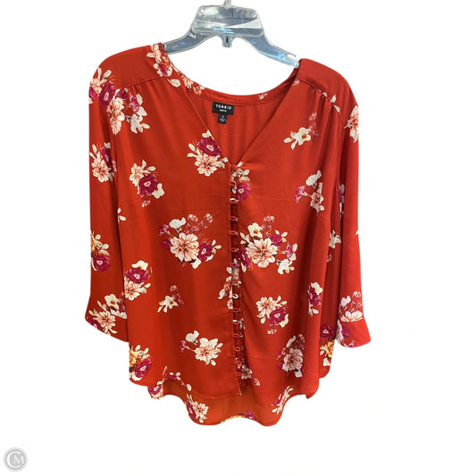 Top Long Sleeve By Torrid In Orange, Size: 2x