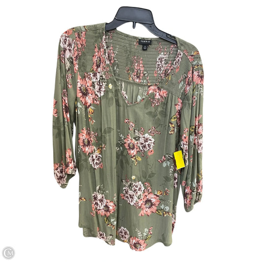 Top Long Sleeve By Torrid In Green, Size: 2x