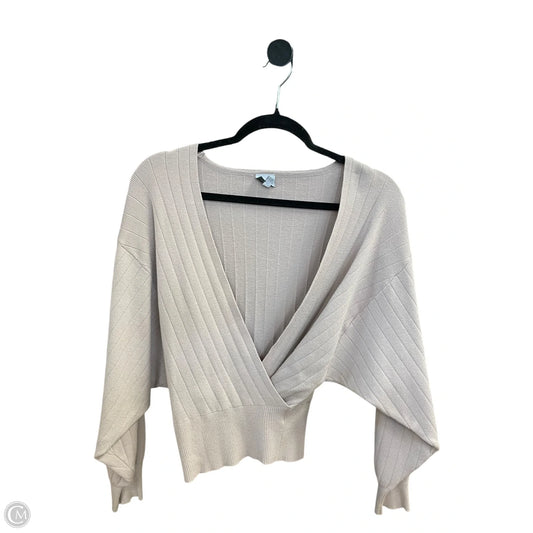 Top Long Sleeve By Clothes Mentor In Tan, Size: L