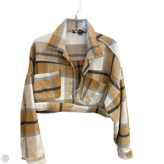 Top Long Sleeve By Hyfve In Plaid Pattern, Size: L