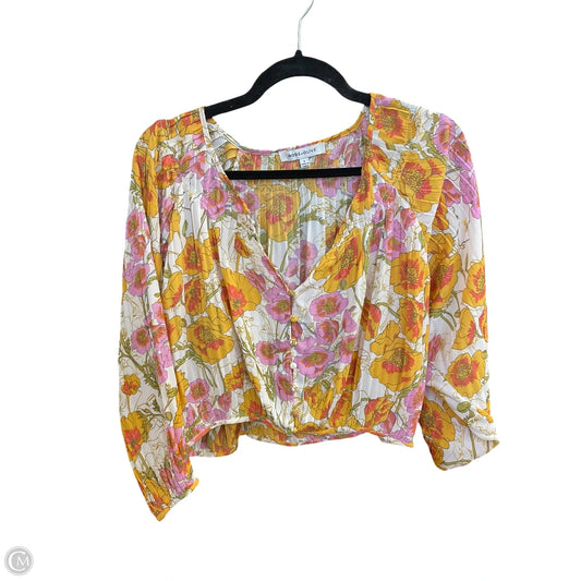 Top Long Sleeve By Rose And Olive In Floral Print, Size: S