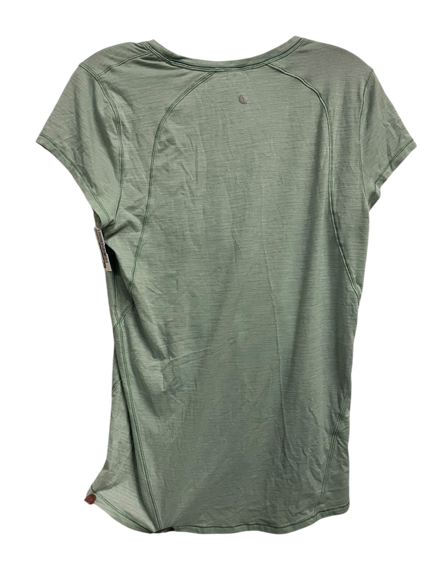 Athletic Top Short Sleeve By Lululemon In Green, Size: 8