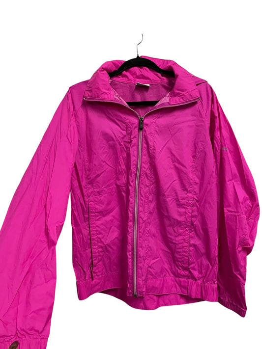 Jacket Windbreaker By Columbia In Pink, Size: L