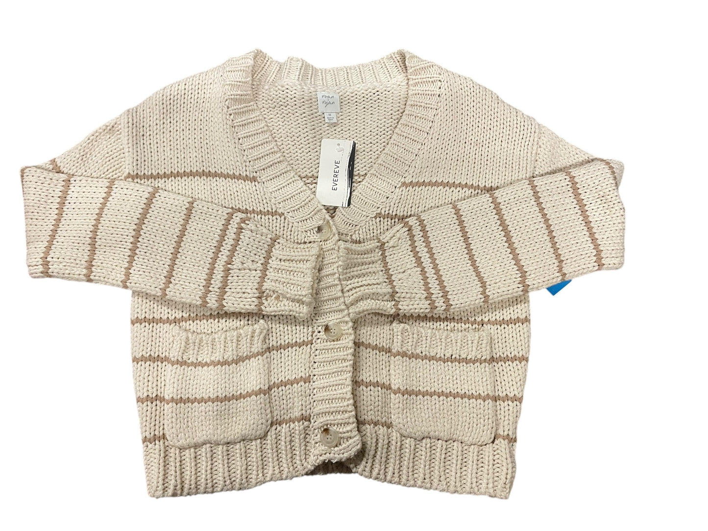 Sweater Cardigan By Clothes Mentor In Tan, Size: M