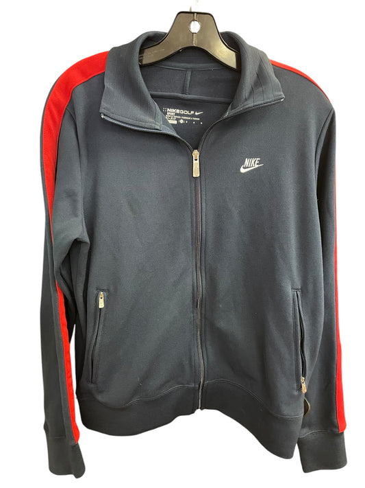 Athletic Jacket By Nike Apparel In Blue, Size: M