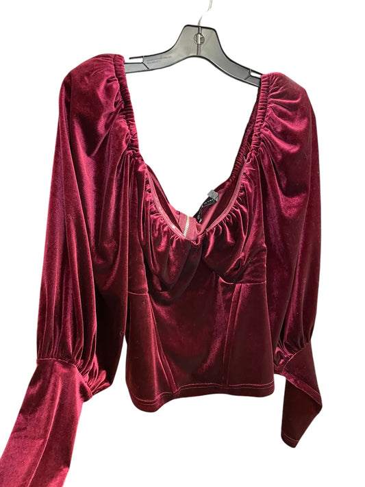 Top Long Sleeve By Fashion To Figure In Red, Size: 2x