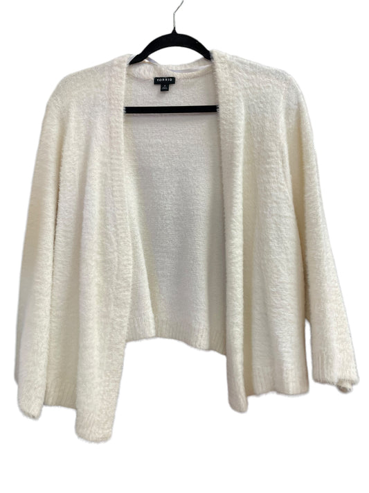 Sweater Cardigan By Torrid In Cream, Size: 3x