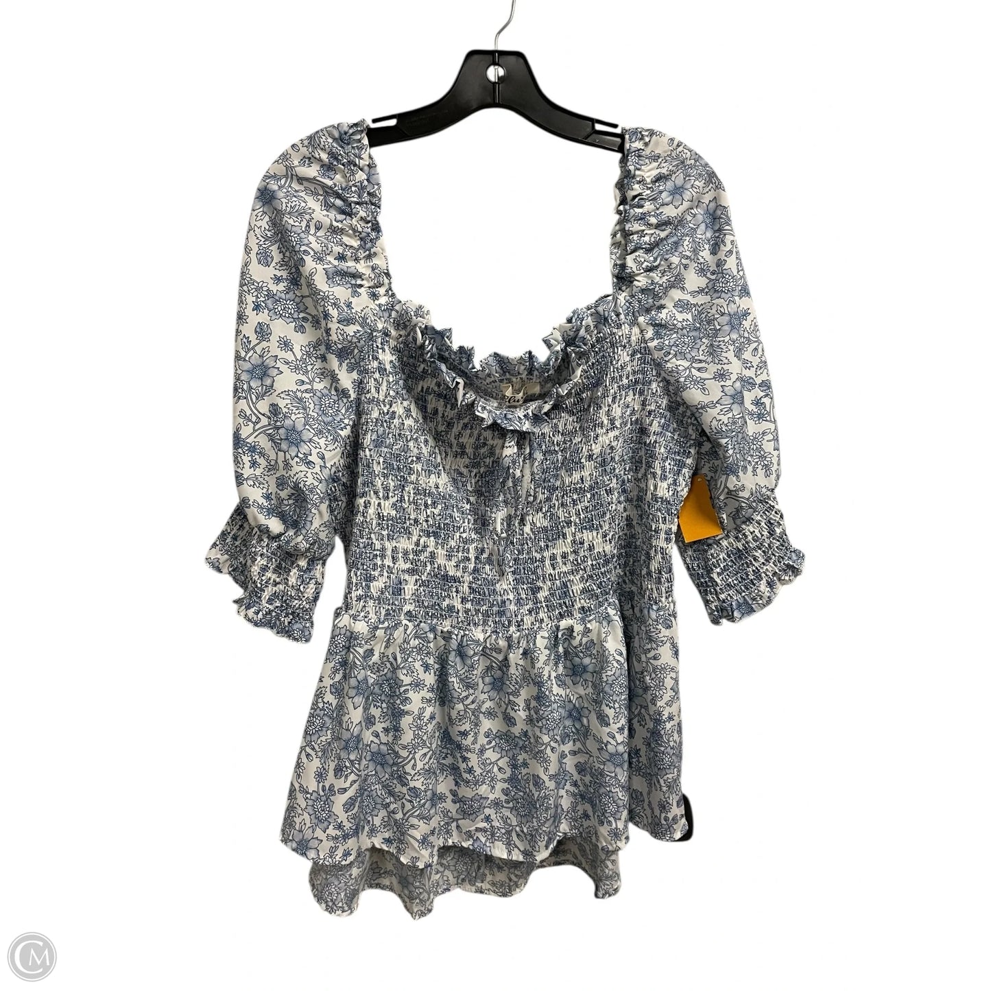 Top Short Sleeve By Blush In Blue, Size: 2x