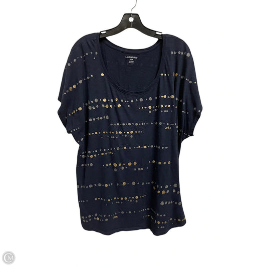 Top Short Sleeve Basic By Lane Bryant In Navy, Size: 3x