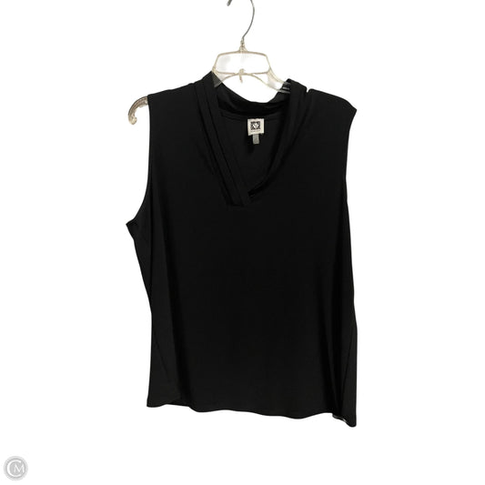 Top Sleeveless By Anne Klein In Black, Size: 2x