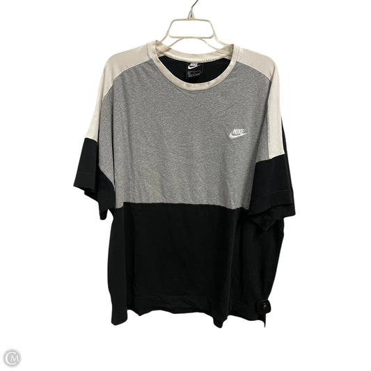 Top Short Sleeve Basic By Nike In Black & White, Size: Xl