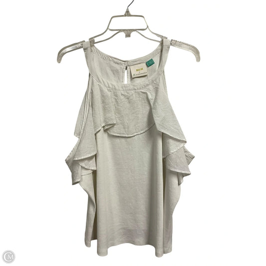 Top Sleeveless By Maeve In White, Size: 3x