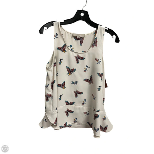 Top Sleeveless By Loft In White, Size: S