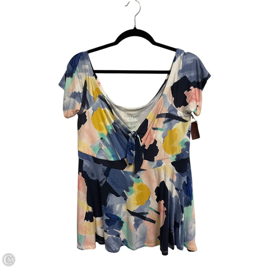Top Short Sleeve By Torrid In Blue, Size: Xl