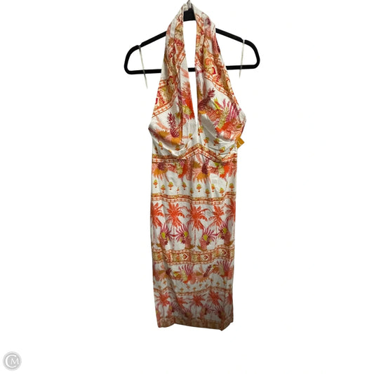 Dress Casual Maxi By Taylor In Orange & White, Size: S