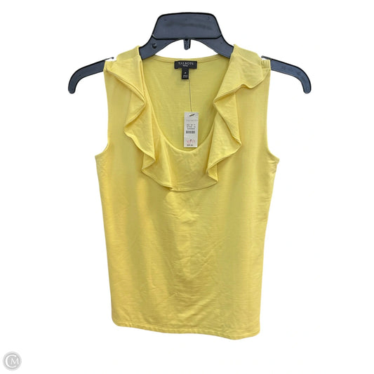 Top Short Sleeve Basic By Talbots In Yellow, Size: S