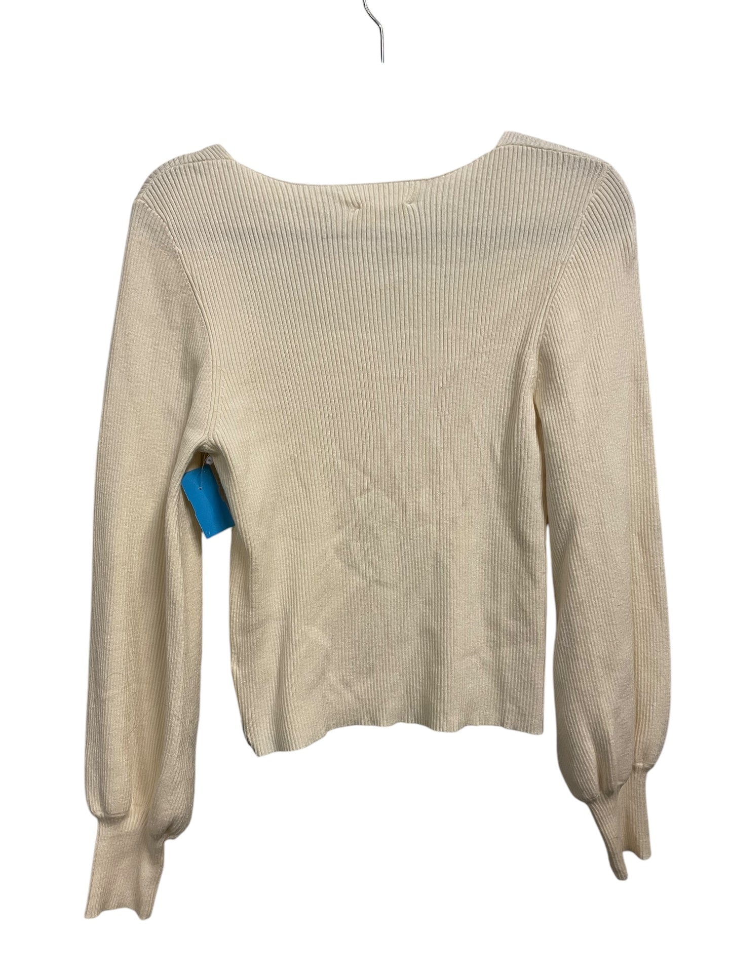 Top Long Sleeve Basic By Lush In Cream, Size: L