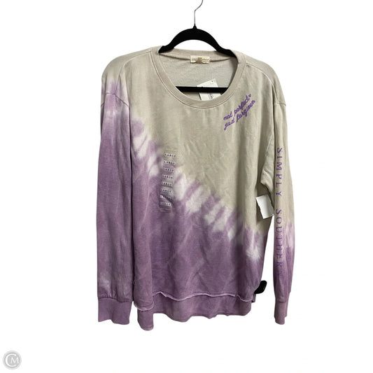 Sweatshirt Collar By Simply Southern In Purple, Size: L