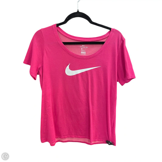 Athletic Top Short Sleeve By Nike Apparel In Pink, Size: L
