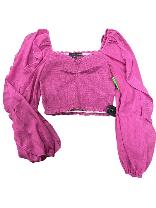 Top Long Sleeve By Hyfve In Pink, Size: M