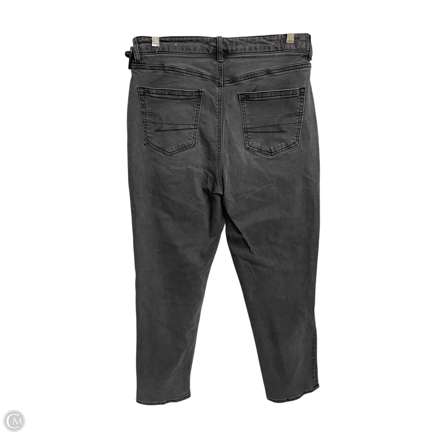 Jeans Straight By American Eagle In Grey Denim, Size: 10
