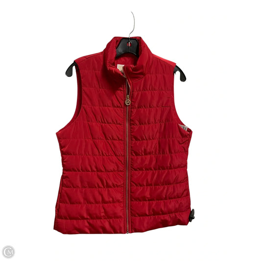 Vest Designer By Michael Kors In Red, Size: M