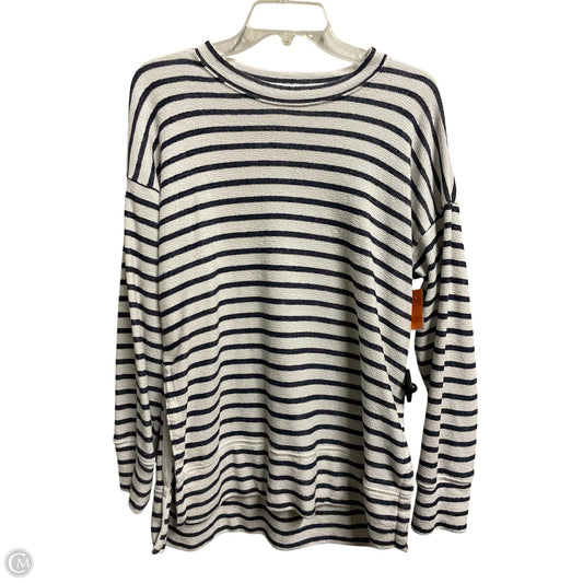 Top Long Sleeve Basic By Aerie In Blue & White, Size: Xs
