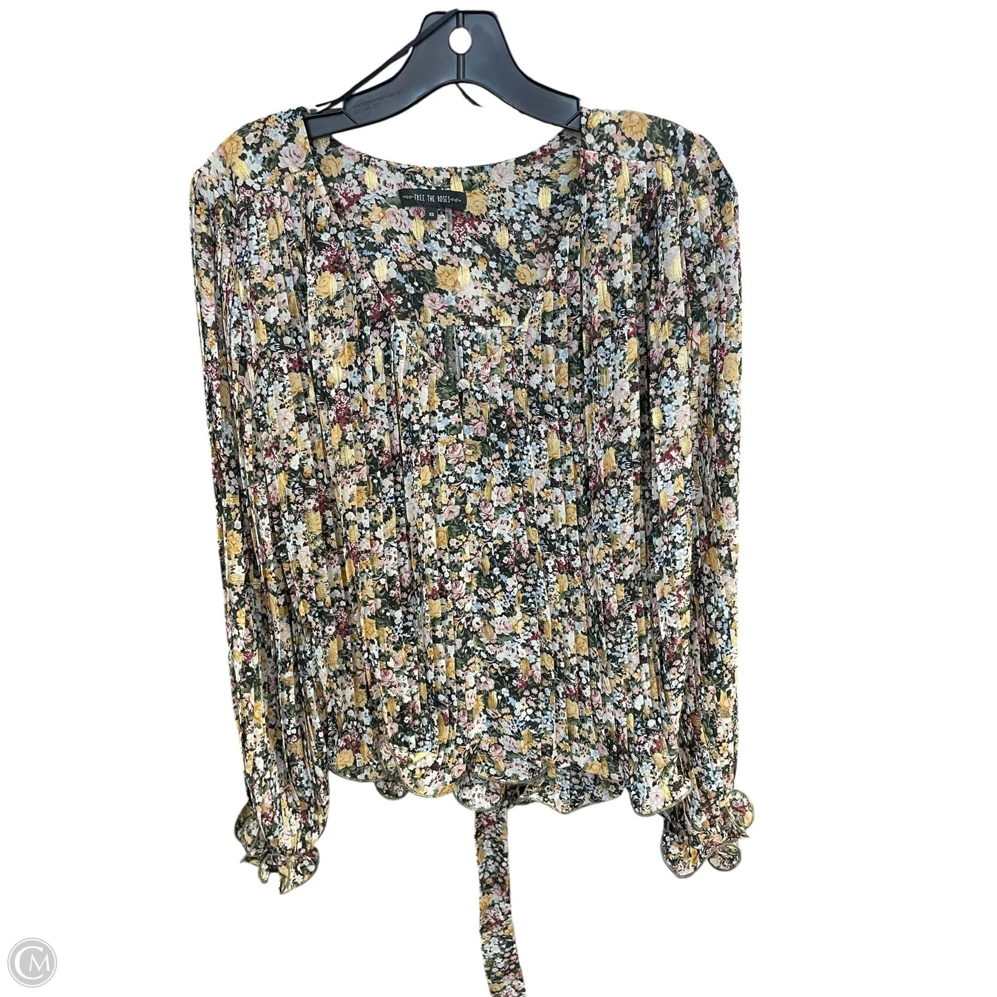 Top Long Sleeve Basic By Clothes Mentor In Floral Print, Size: Xs