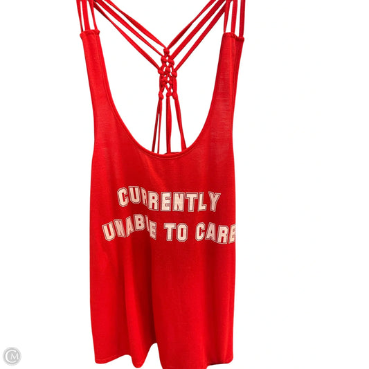 Top Sleeveless By Clothes Mentor In Red, Size: Xl