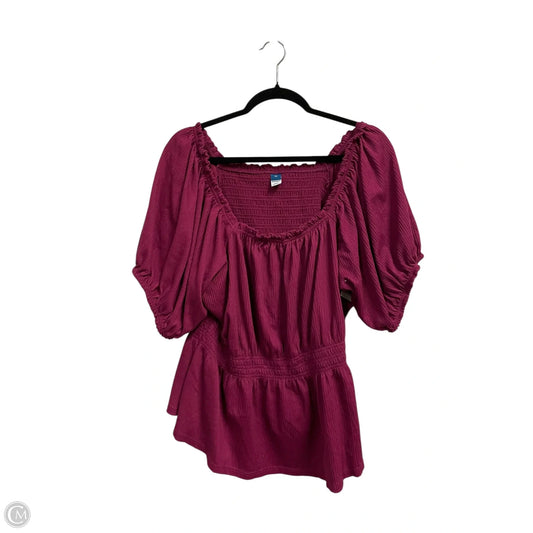 Top Short Sleeve By Old Navy In Purple, Size: 2x