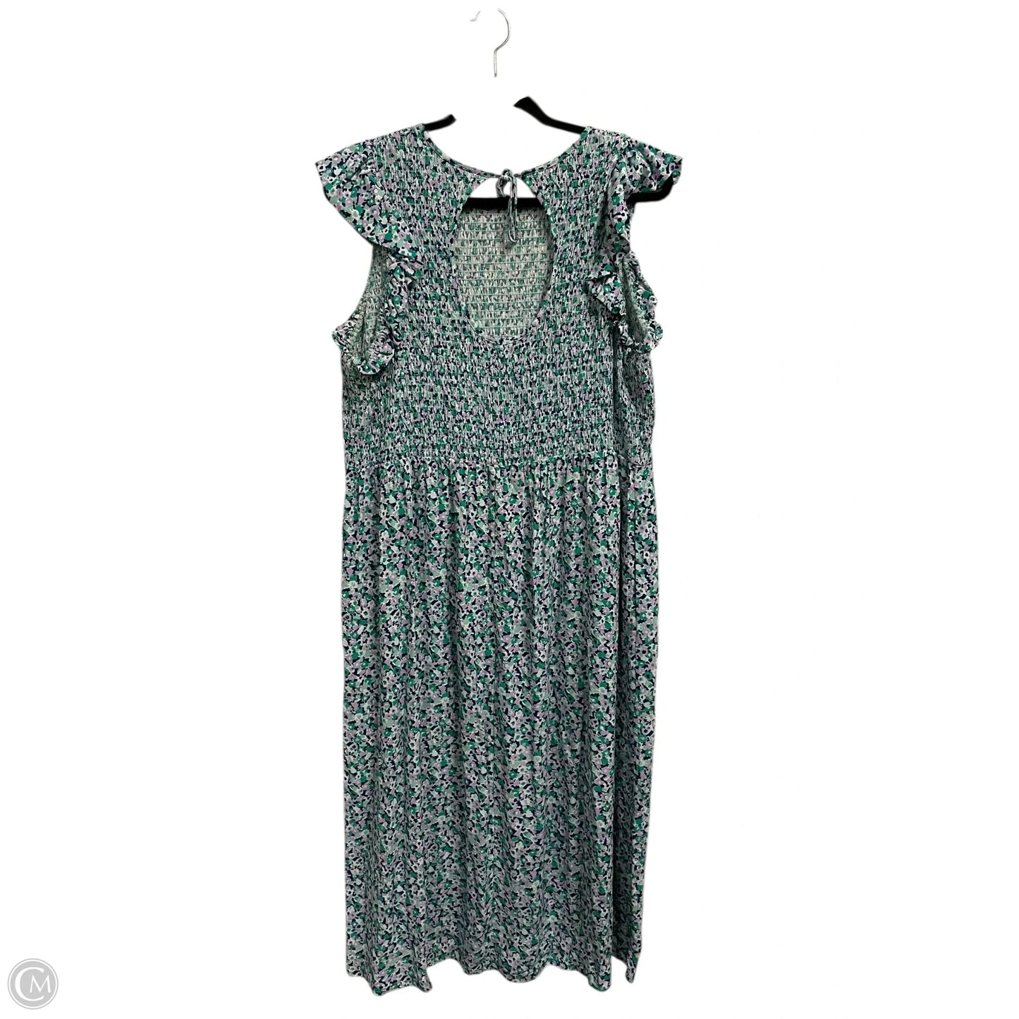 Dress Casual Maxi By A New Day In Green & Purple, Size: Xl