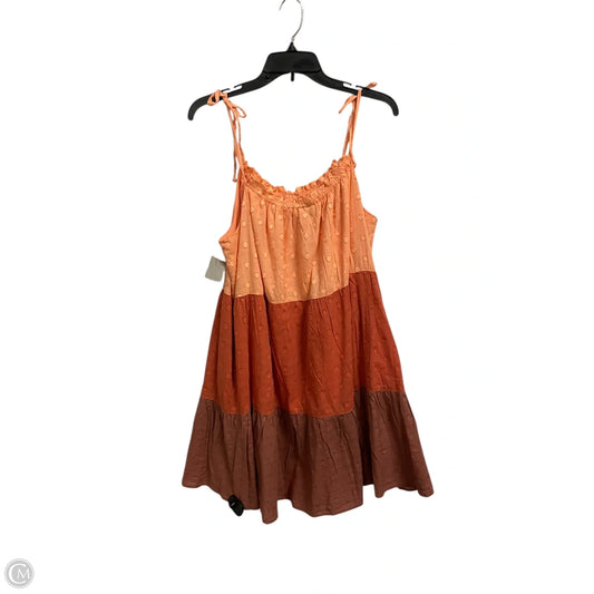 Dress Casual Midi By Blue Rain In Orange, Size: Xl
