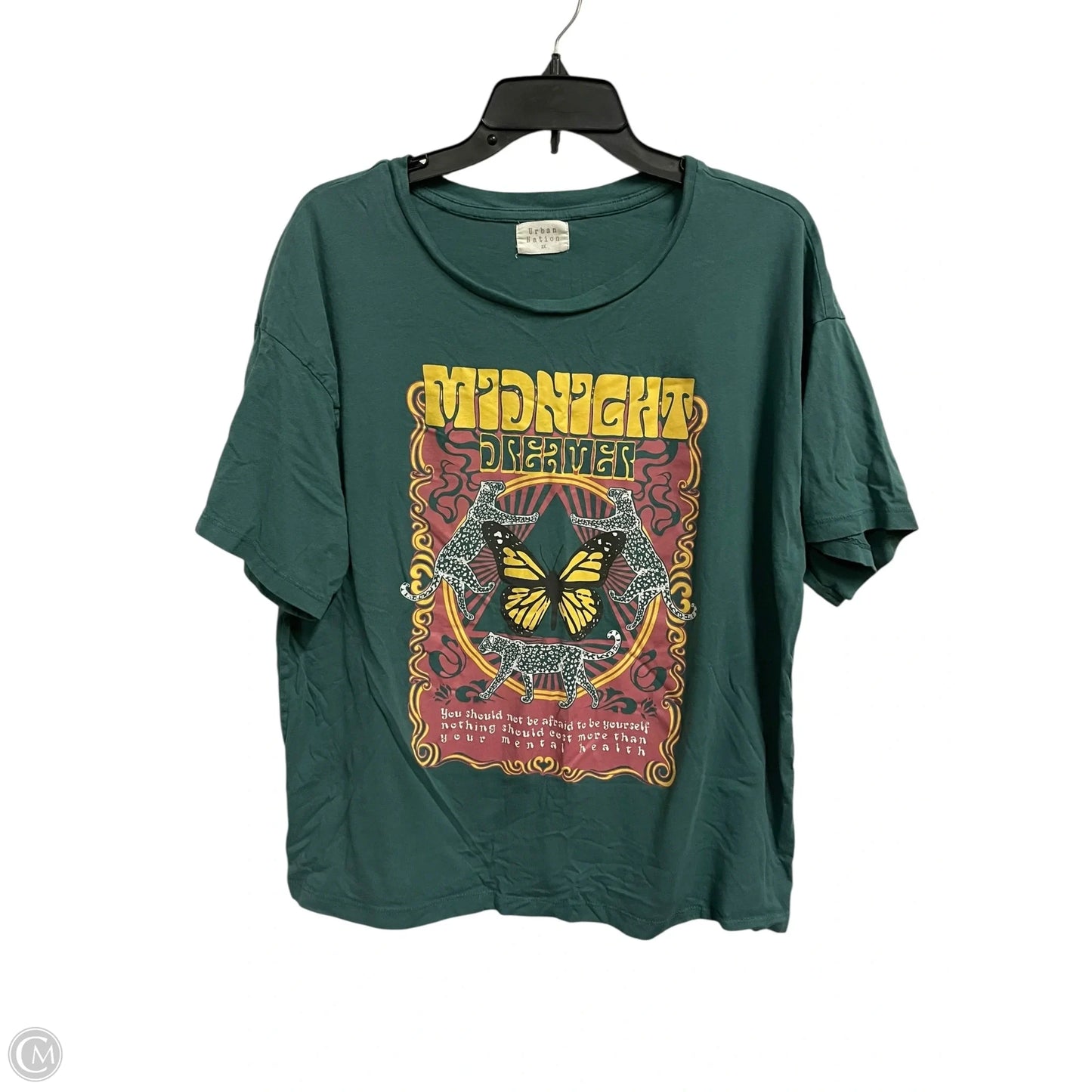 Top Short Sleeve By Clothes Mentor In Green, Size: 2x