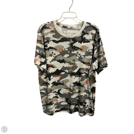 Athletic Top Short Sleeve By Nike In Green, Size: Xl