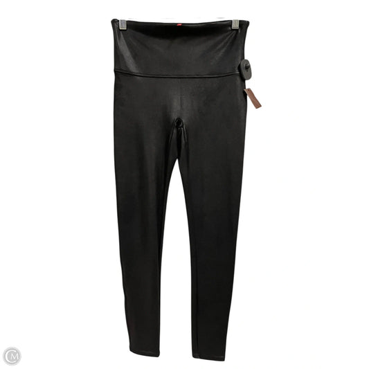 Athletic Leggings By Spanx In Black, Size: L