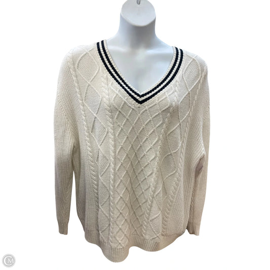 Sweater By Hollister In White, Size: Xl