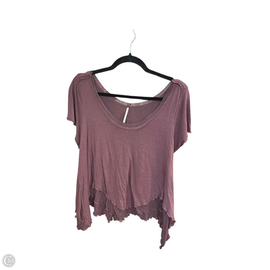 Top Short Sleeve By Free People In Purple, Size: Xs