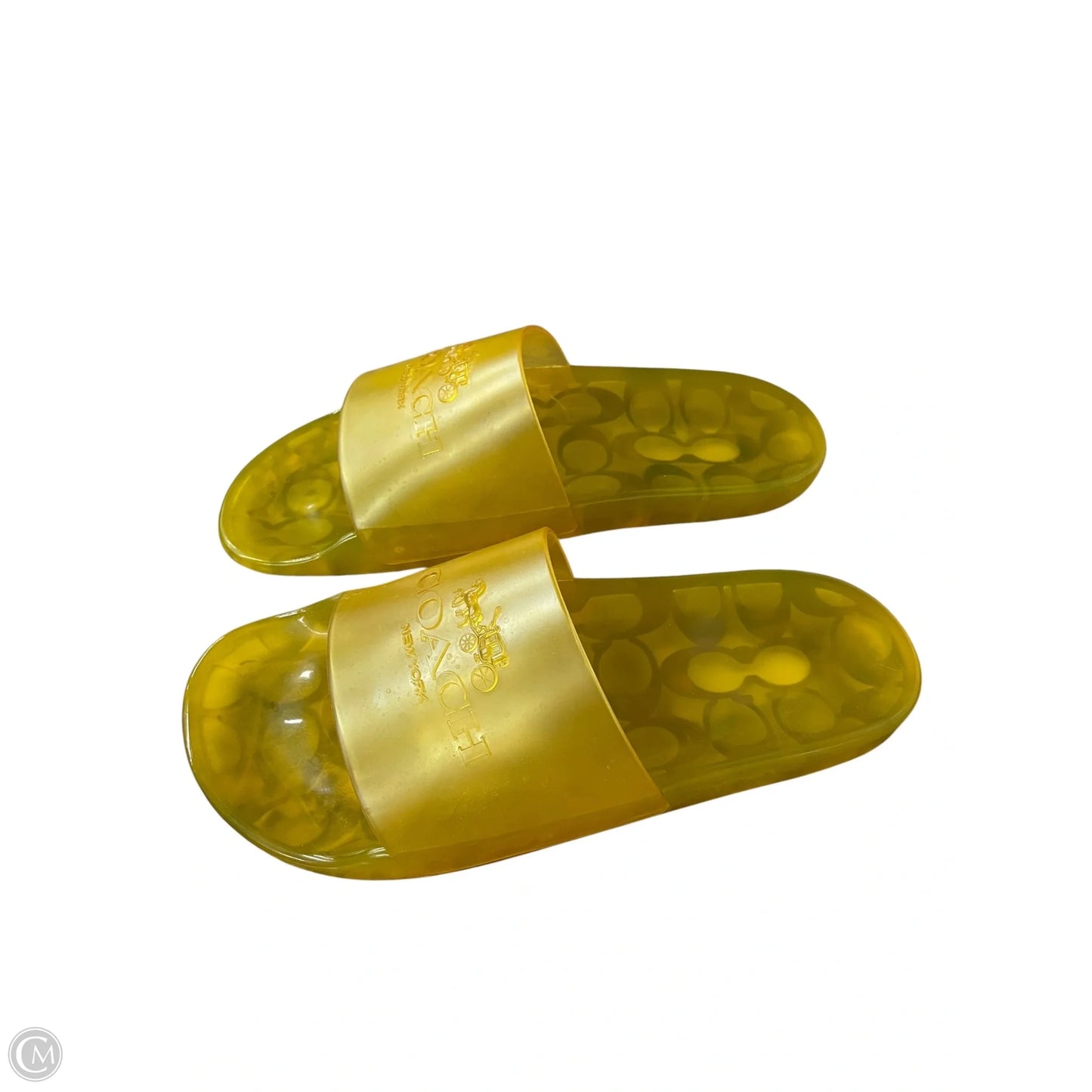 Sandals Designer By Coach In Yellow, Size: 8